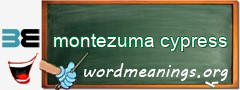 WordMeaning blackboard for montezuma cypress